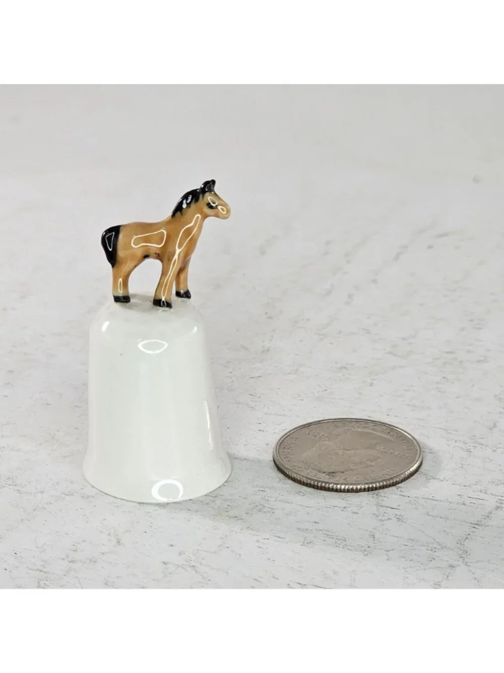 Klima Porcelain Horse Thimble Miniature Figurine Tiny Pony Ceramic Cottagecore